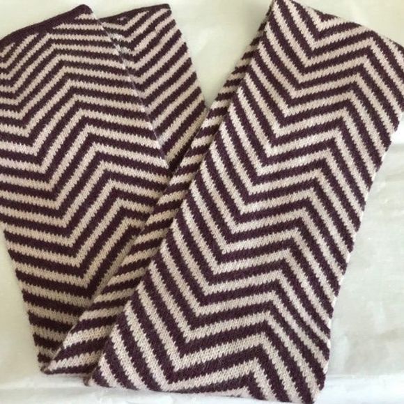 coach Accessories - Coach Legacy Wool Blend Purple & Cream Scarf